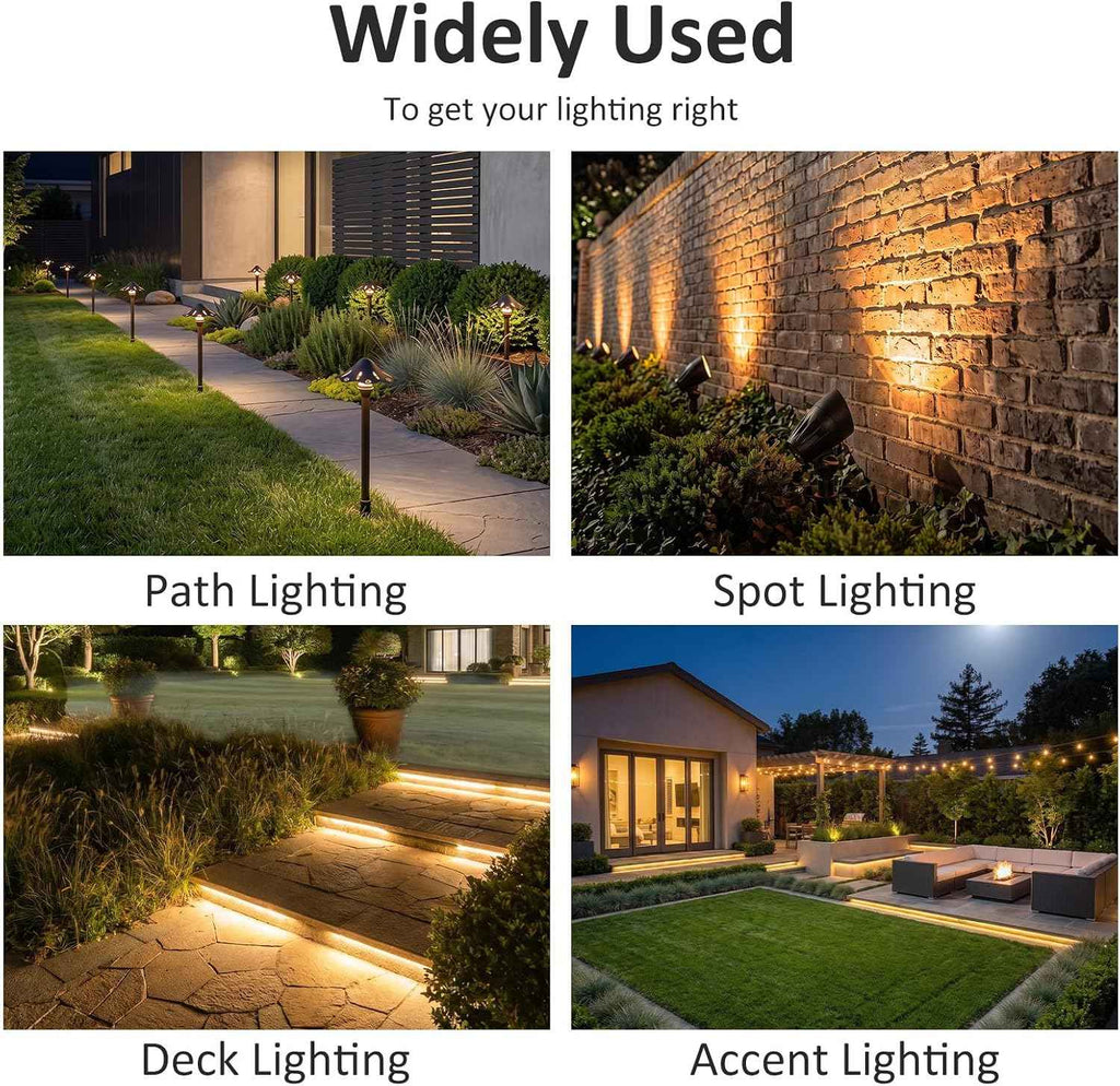 Metal Spike Stake Replacement 3/4-14 NPSM Male Thread for Landscape Path/Spot Light Low Voltage Outdoor Lighting 8101-4820-01