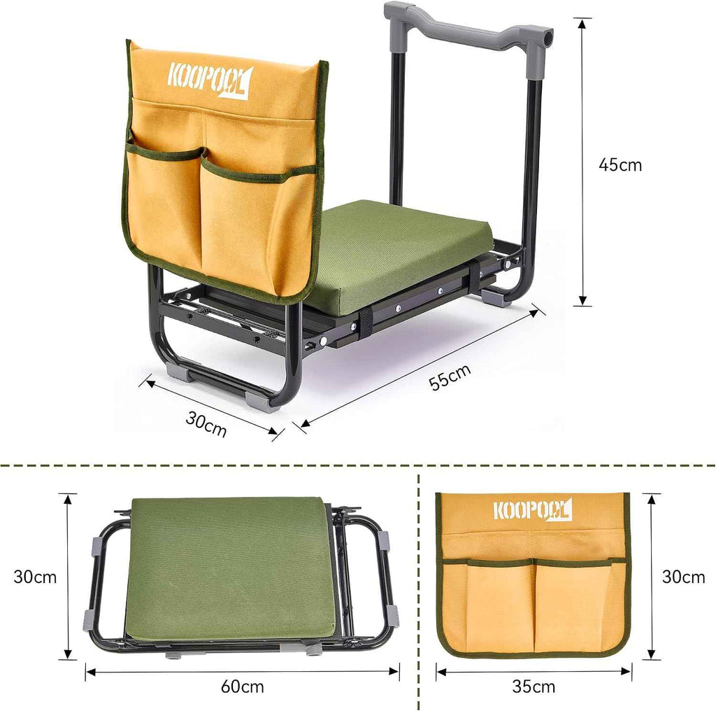 Garden Kneeler and Seat, Foldable Garden Stool, with Kneeling Pad & Bag | Garden kneeling pad, Garden stools for seniors, Gardening essentials, Gardening gifts