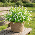 RAINFLOW 4PCS UV Resistant Artificial Camellia Flowers - Faux Camellia Stems