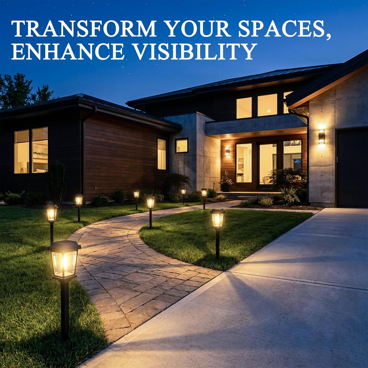Solar Pathway Lights Outdoor 10 Pack, LED Solar Garden Lights | Auto On/Off Waterproof Solar Lights Outdoor Garden Pathway Lights for Yard Landscape Path Walkway Decorative, Warm White