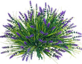 Fumwase Artificial Plants Flowers, 12 Bundles, Purplecolor | Fake Monkey Grass, No Fade, Artificial Shrubs Bushes Greenery, 14.2" Plastic Plants, For Garden Home Front Porch Decor