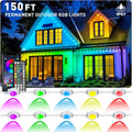 150FT Permanent Outdoor Lights for House | 150 ft Length, Permanent Installation, Outdoor Use, House Lighting