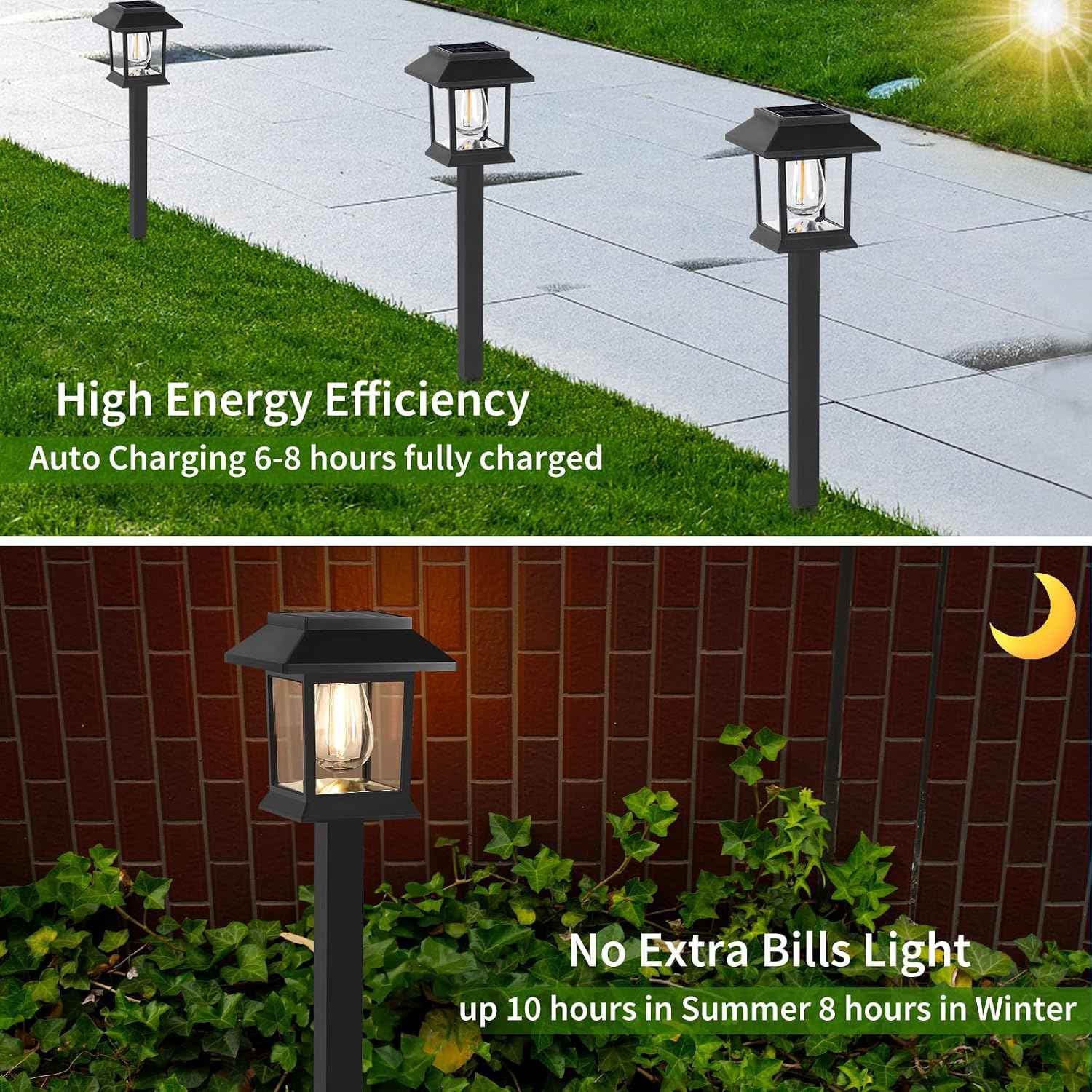 Greluna Solar Lights Outdoor,12 Pack 3000K Waterproof Auto On/Off Solar Pathway Lights for Your Garden, Landscape, Path, Yard, Patio, Driveway,Walkway Decor | Auto On/Off Waterproof Landscape Lights for Garden, Walkway, Yard, Patio & Driveway