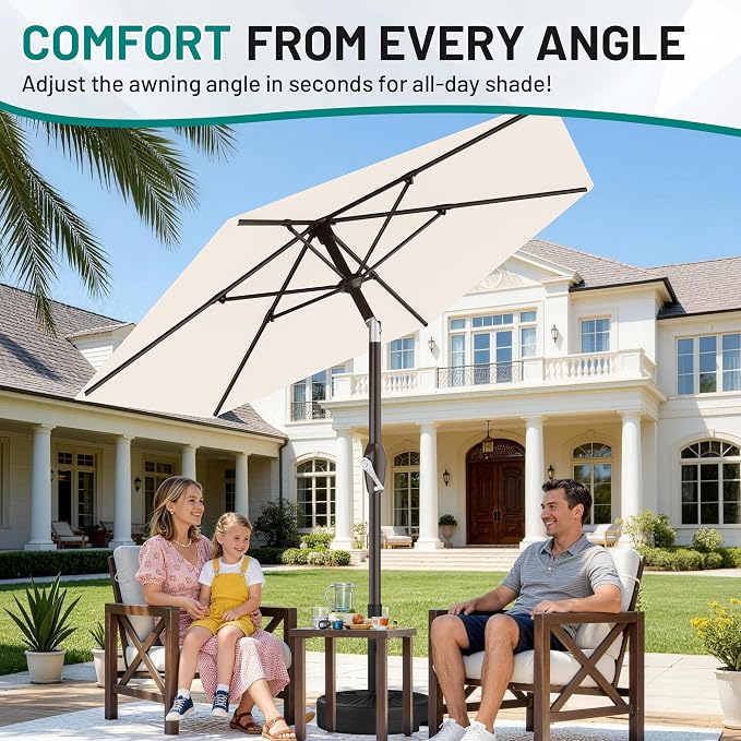 AreShark 7.5FT Patio Umbrella Table Market Umbrella - Image 6