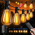 Likesky 130FT LED Outdoor String Lights with Remote Waterproof Patio Lights with Shatterproof S11 Bulbs, Dimmable Outside Hanging Light Connectable for Porch Backyard Yard Garden Decor 2700K