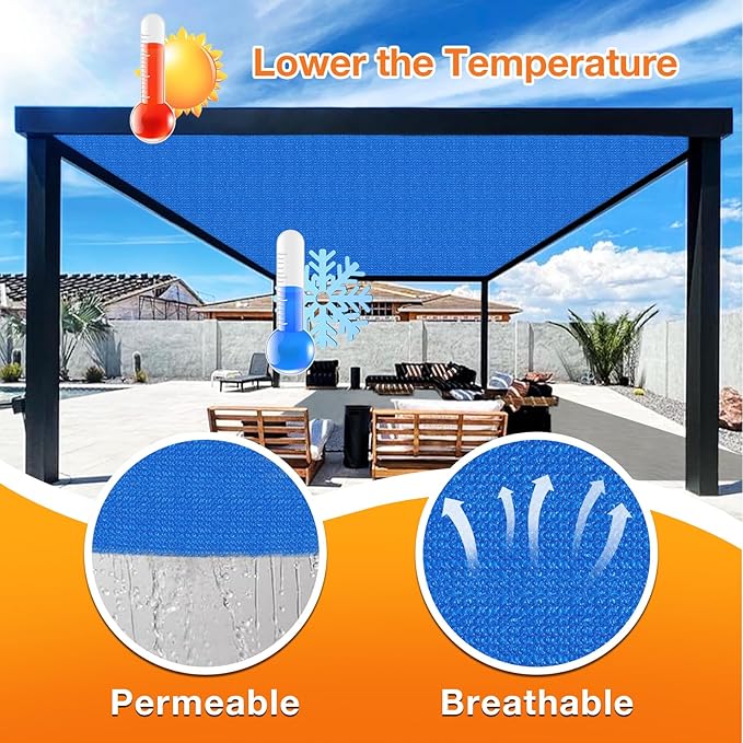 Artpuch Outdoor Pergola Shade Cover 8' X 20' Sun Shade Cloth - Image 4
