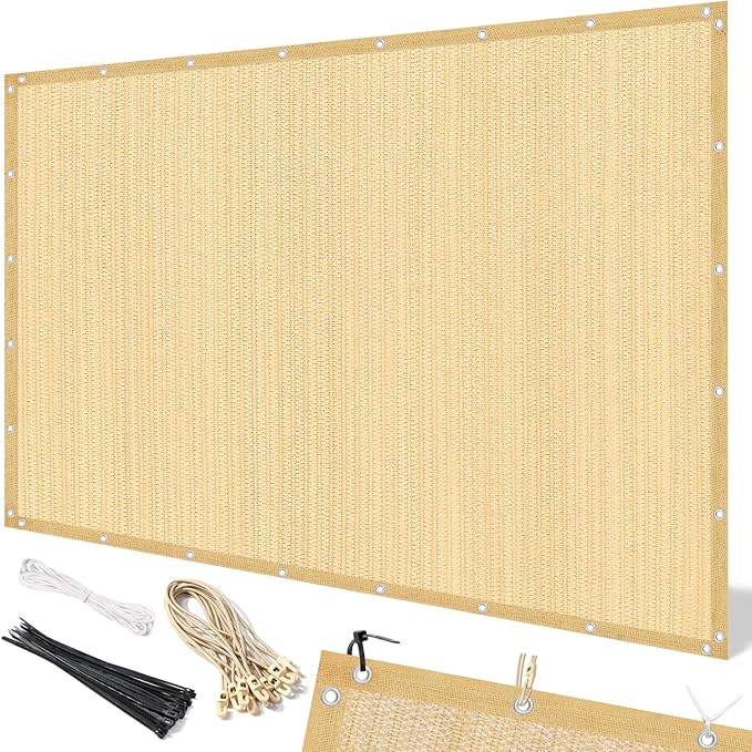Artpuch 90% Sun Shade Cloth, 10 x 10 FT Pergola Shade Cover Canopy by Artpuch