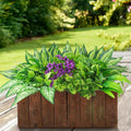 THKFUL 14Bundles Artificial Greenery Plants Outdoor Artificial Ivy Plants Faux Pothos Ferns Stems UV Resistant, Realistic Fake Shrubs Grasses Flowers Planter Filler for Window Box,Porch,Garden,Front
