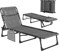 Outsunny Chaise Lounge Chair Outdoor, 5-Position Adjustable Sun Tanning Chair