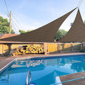 E&K Sunrise 27' x 27' x 27' Sun Shade Sail Triangle Canopy Shade Cover UV Block by EKSUNRISEINC