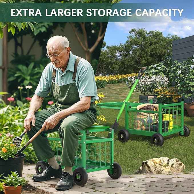 FLINTER Rolling Garden Work Seat