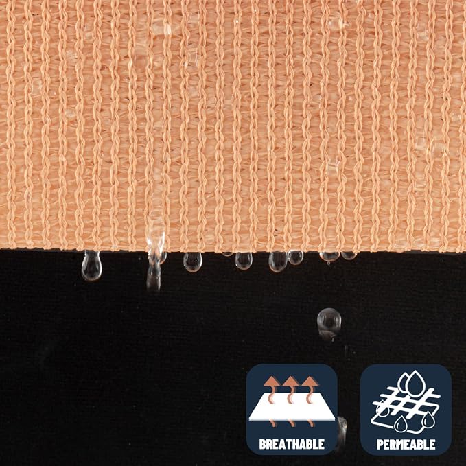 SUNNY GUARD Custom Size 8'x10'x12.8'Peach Fuzz Sun Shade Sail Right Triangle UV - Image 5