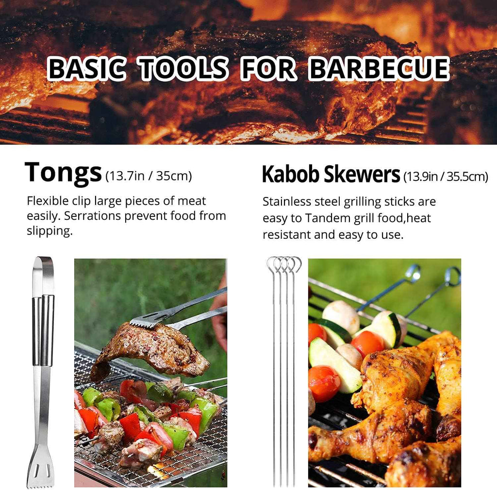 BBQ Utensil Set Stainless Steel Professional Barbecue Accessories | Grill Tool, With Bag, Easy to Carry