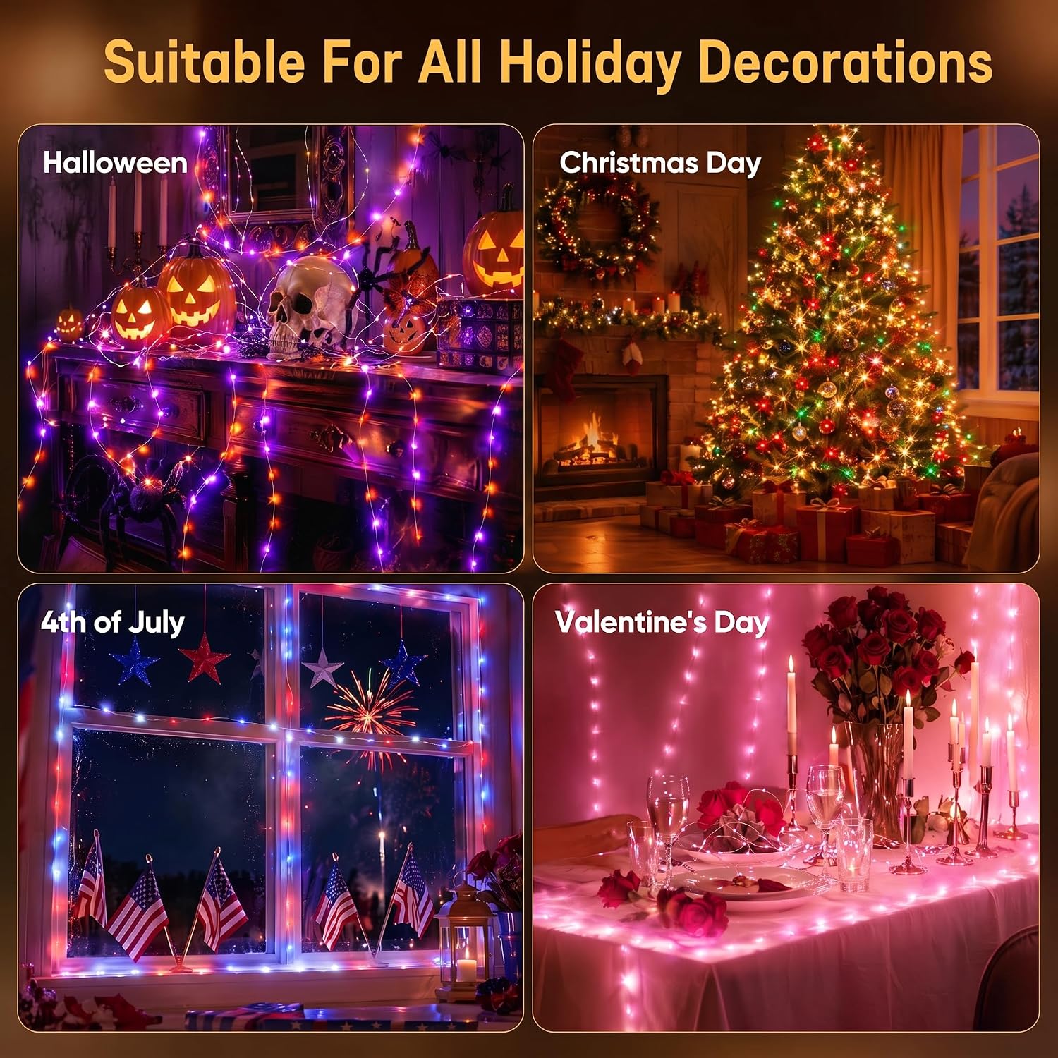 OMIKA 66FT Ultra-Thin LED Rope Lights for Outside, 24 RGB Colors +Warm White String Lights, 200 LED Permanent Outdoor Christmas Lights Waterproof Fairy Lights Plug in for Indoor Bedroom House Decor