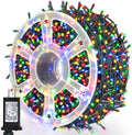 weillsnow 500 LED Multicolor Outdoor Christmas Lights, 164Ft Plug in Waterproof String Lights, 8 Modes with Memory for Outdoor Indoor Garden Halloween Christmas Decorations (Multicolor)