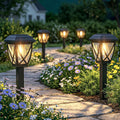 Greluna Solar Pathway Lights Outdoor 10 Pack, Warm White 3000K Solar Lights | Auto On/Off Waterproof Energy Saving LED Landscape Lights for Garden Yard, Walkway, Driveway Decor