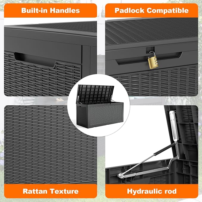 ROJIK Outdoor Storage Housing Deck Box - Image 3