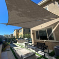 SUNLAX Sun Shade Sail SS-014 14' x 14' x 19.8' Brown Right Triangle Canopy Sail by SUNLAX