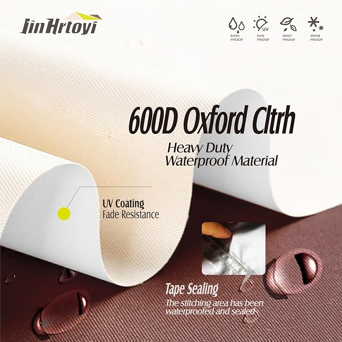 JinHrtoyi 3-Seater Outdoor Couch Cover, 76Wx32Dx31H inches Outdoor Furniture - Image 6