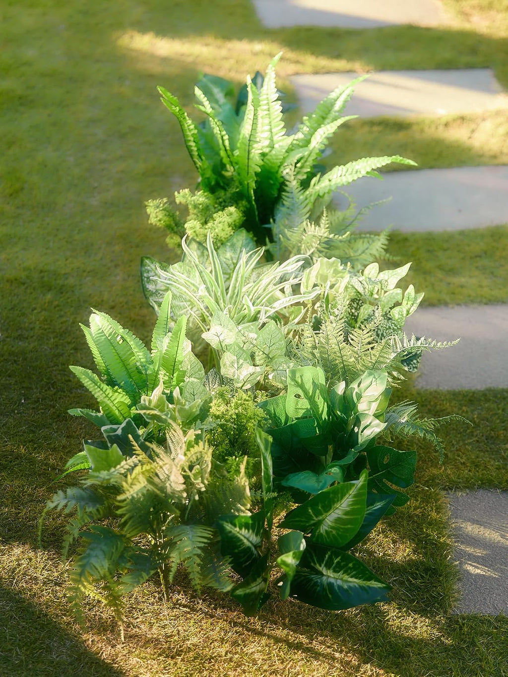PARTY JOY 14 Bunches Fake Plants Outdoor, Fake Bushes UV Resistant Artificial Flowers Greenery Shrubs Faux Greenery for Outdoor Garden Patio Front Porch Yard Decor