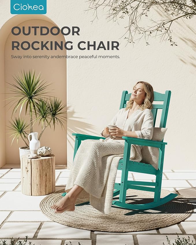 Ciokea Oversized Outdoor Rocking Chairs Set of 2, 380lbs Heavy-Duty Large Patio - Image 7