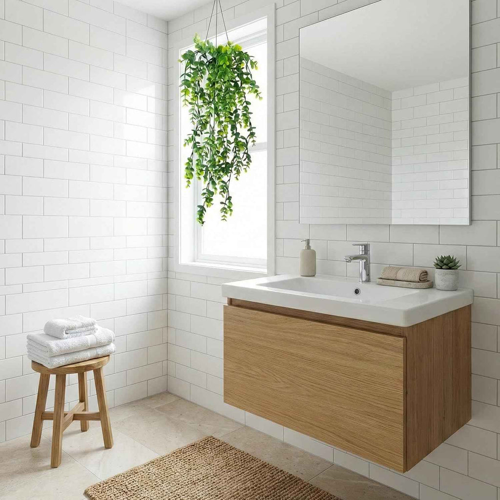 2 Pack Fake Hanging Plants, Artificial Potted Plants for Indoor Outdoor Decor - Realistic Faux Eucalyptus Vines in Pots for Boho Bathroom, Bedroom, Shelf, Porch Wall Decor, UV Resistant Greenery