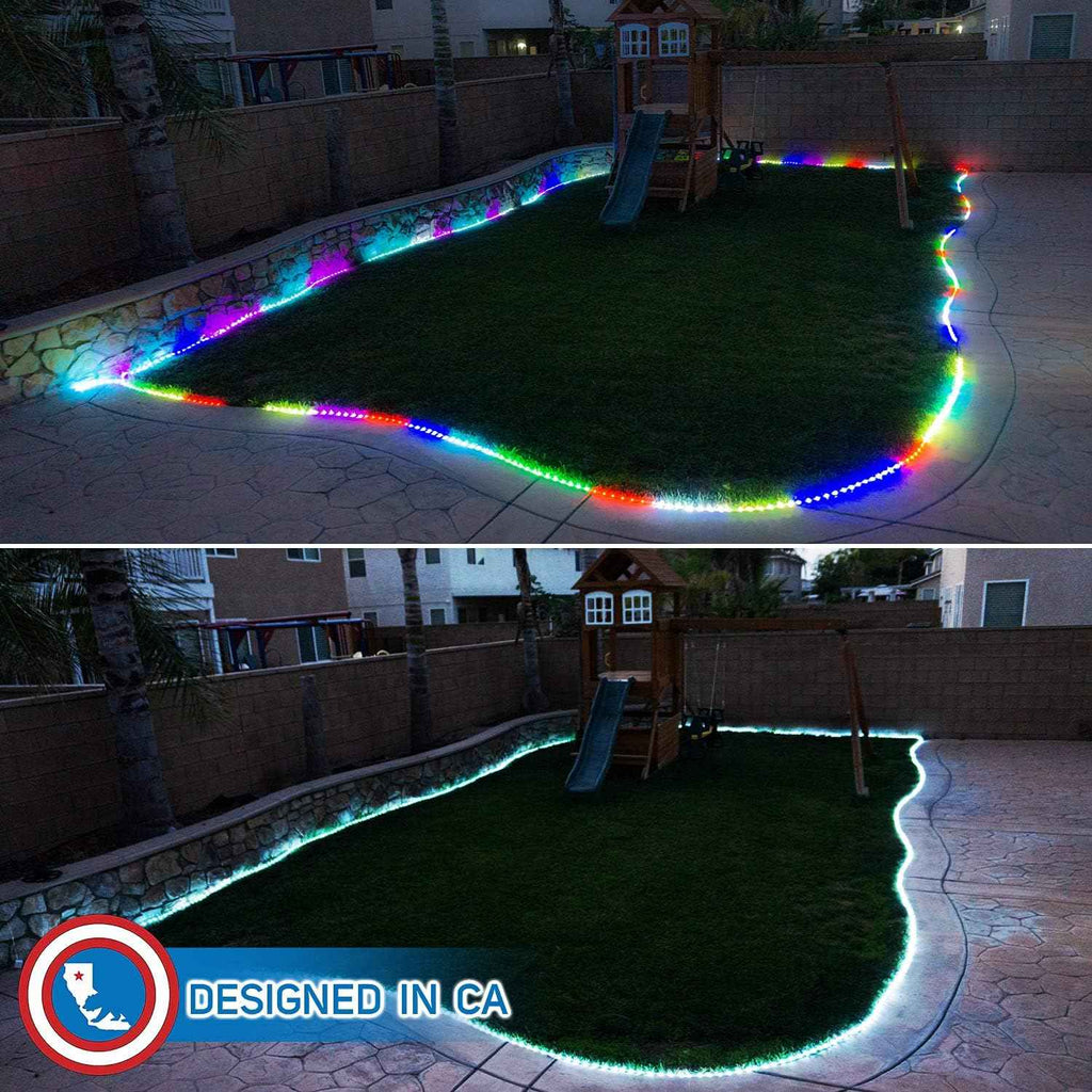 Russell Decor Rope Lights Color Changing RGB 30ft | Flexible Connectable up to 100ft For RGB Color Changing Waterproof Party Wedding Christmas
