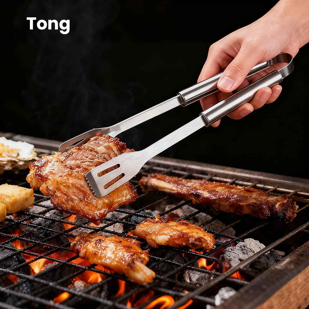 Grilling Accessories Tool Kit 4-Piece, Stainless Steel Barbeque Grilling Tools Set for Men with Carry Bag for Outdoor Grilling BBQ Tools Kit