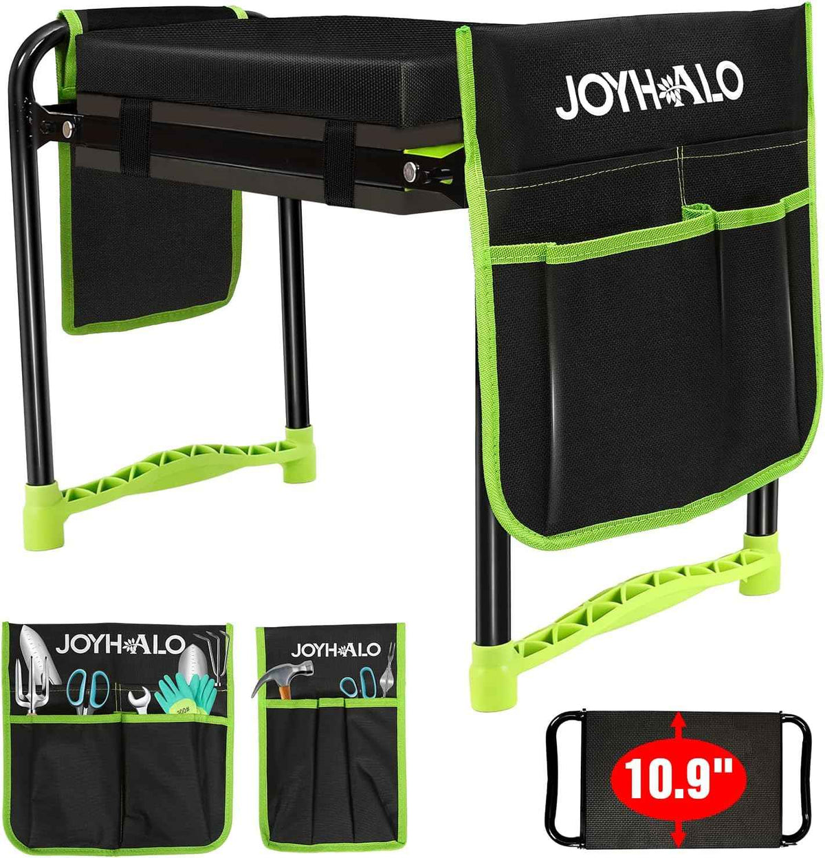 10.9in Wide Foldable Garden Kneeler and Seat, Heavy Duty with Thick Pad | Garden kneeler seat for seniors, Thick kneeling pad, Gardening stool, Foldable, Kneel & sit stool, Planting & weeding aid