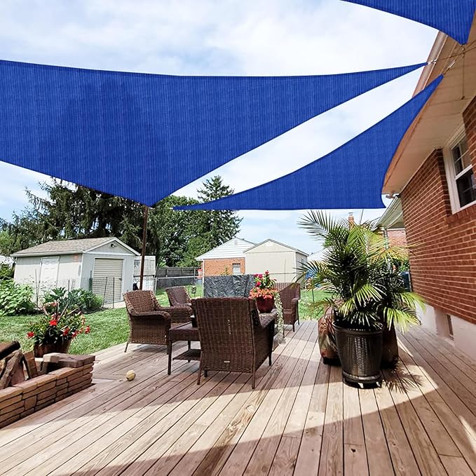 Patio Paradise 2' x 2' x 2' Sun Shade Sail Triangle Canopy Shade Cloth Fabric by Patio