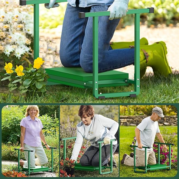 FLINTER Garden Kneelers Seat, Stable and Save Tip-Resistant Design 10.2" Wider - Image 5