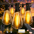 Tenmiro 200FT LED Outdoor String Lights with Remote, 72+2 Shatterproof Bulbs Dimmable Timing 3 Light Modes Outside Patio Lights for Backyard Porch Deck Garden Balcony Pool party Hanging Lighting Decor