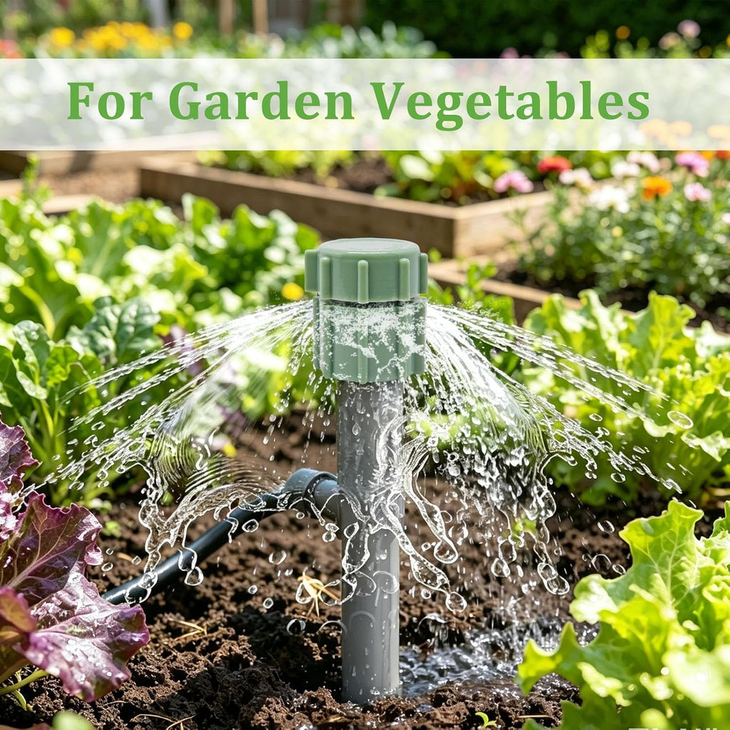 10 Pcs Adjustable Sprinkler Bubbler Head, Drip Irrigation Shrub Sprinkler with Flow Control for Garden, Lawn & Flower Beds, Fits 1/2" Male Thread (Green)