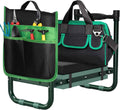 Walensee Garden Kneeler and Seat, with Wider Soft Kneeling Pad & Tool Pouch | Heavy Duty collapsible Garden Tools, portable folding kneeling Stool,Gardening Gifts for Women Men Seniors