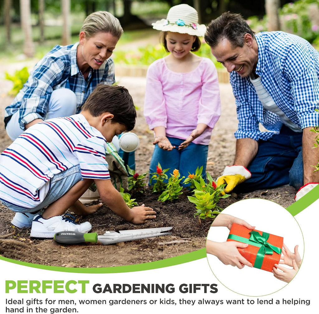 WORKPRO 5-in-1 Hand Weeder Puller, Stainless Steel Garden Trowel | Gardening Weeding Tool for Easy Weeder Removal, Planting, Weeding, Flower & Vegetable Care in Garden Lawn Yard