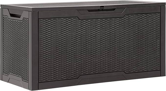 YITAHOME 100 Gallon Resin Deck Box, Weather Resistant Outdoor Storage Box - Image 7