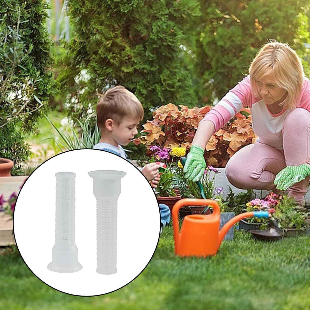 30Pcs Irrigation Nozzle Accessories Quick Installation Sprayer Filter Sprayer Sprinkler for Garden Hose Attachment Adjustable Misting Sprinkler Head