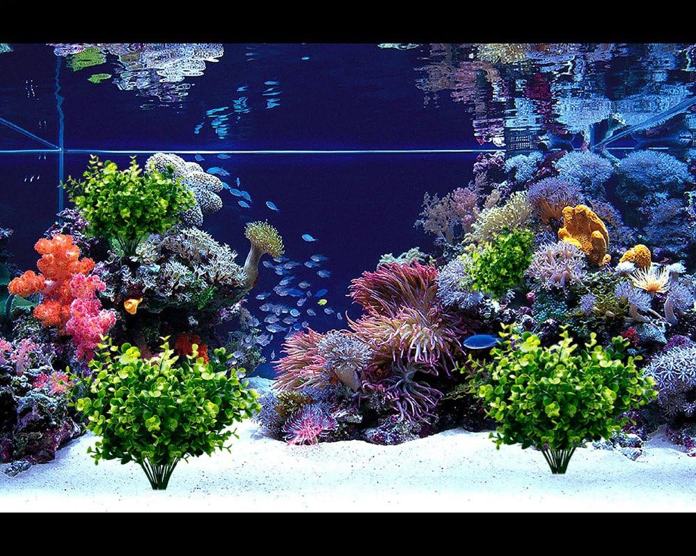 Artificial Plants Flowers Faux Boxwood Shrubs 6 Pack, Lifelike Fake Greenery Foliage with 42 Stems for Garden, Patio Yard, Wedding, Office and Farmhouse Indoor Outdoor Decor