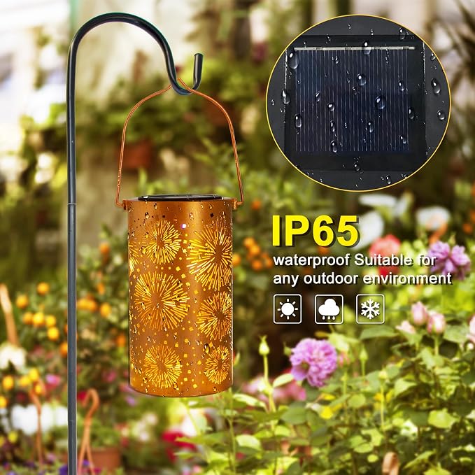 Fireworks Birthday Gifts for Women, Solar Lanterns Outdoor Waterproof, Garden - Image 4
