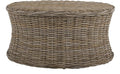 SAFAVIEH Home Collection Ruxton Natural Rattan Round Coffee Table Ottoman by SAFAVIEH