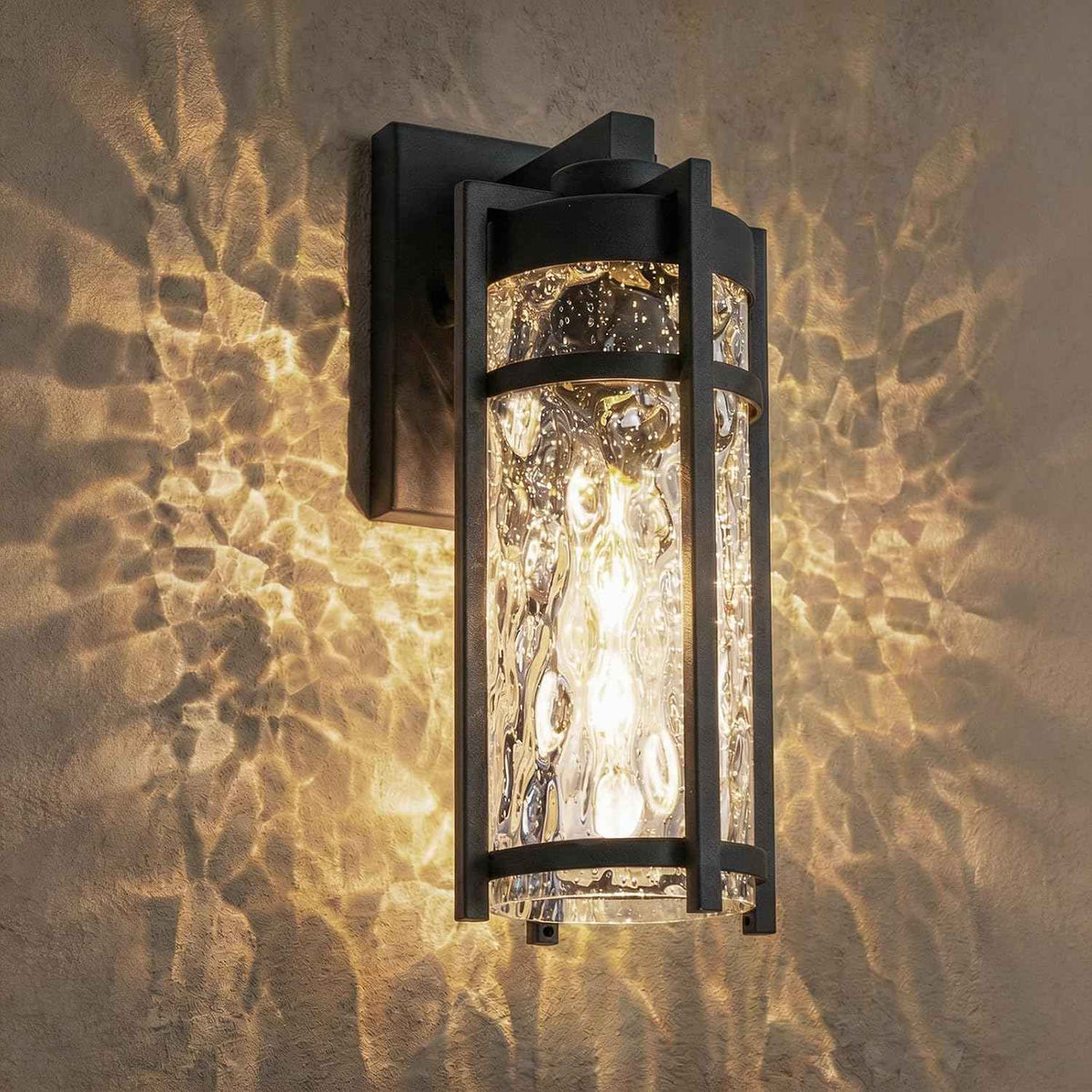 Outdoor Wall Light Fixtures, Waterproof Front Porch Light, Modern Exterior Lighting with E26 Socket, Wall Sconce Lantern Lamp, Black Outside Light for Front Door, House, Garage, Patio (1 Pack)