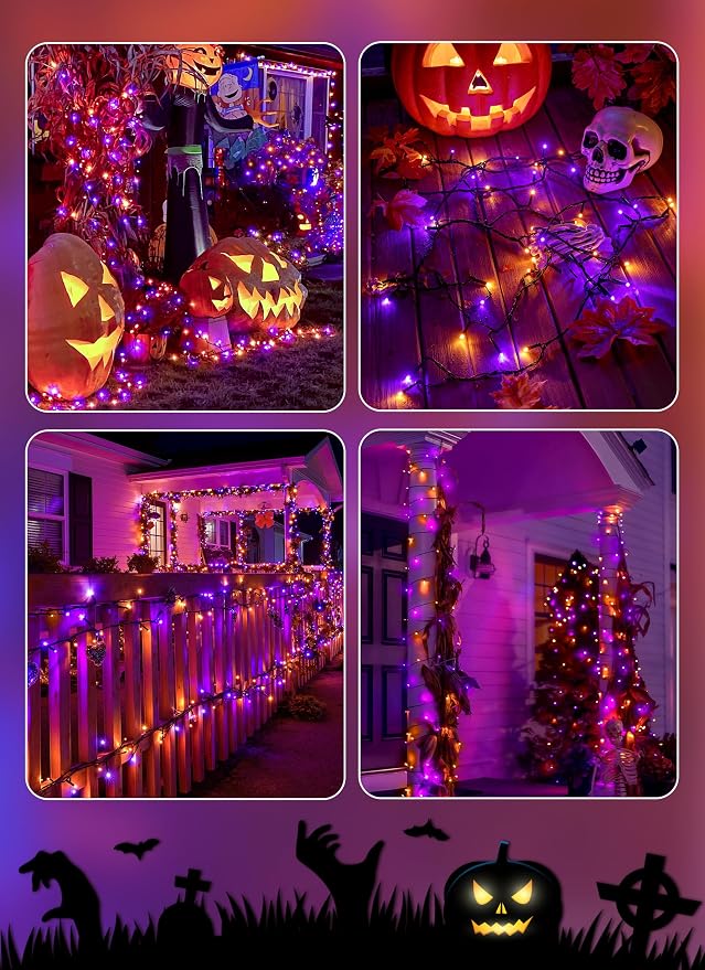 Brightown 4 Pack Solar Halloween String Lights, Total 184FT 480 LED Solar - Image 7