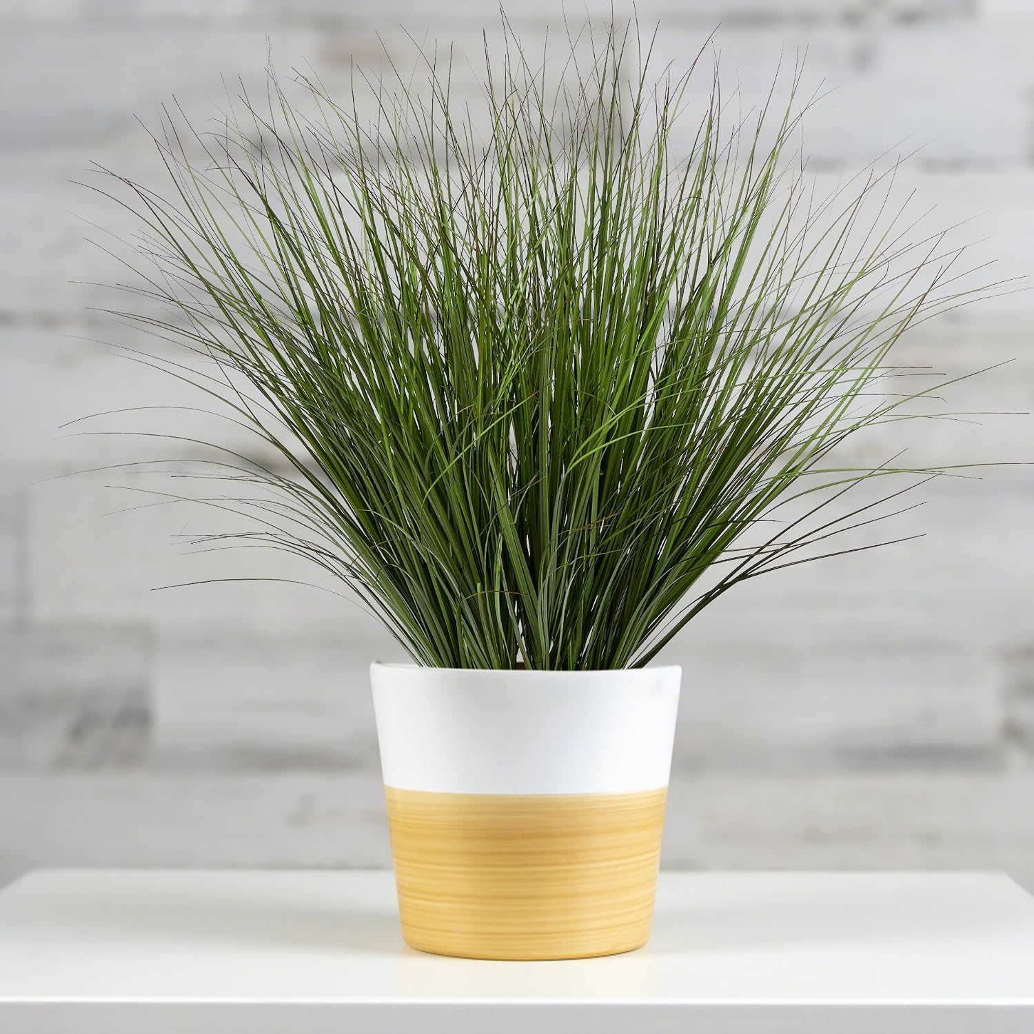 Artificial Wheat Grass, 8 Stems, 17.3" Fake Plants Faux Grass Greenery for Indoor & Outdoor Décor, Artificial Greenery for Planters, Porch, Patio & Home Decoration