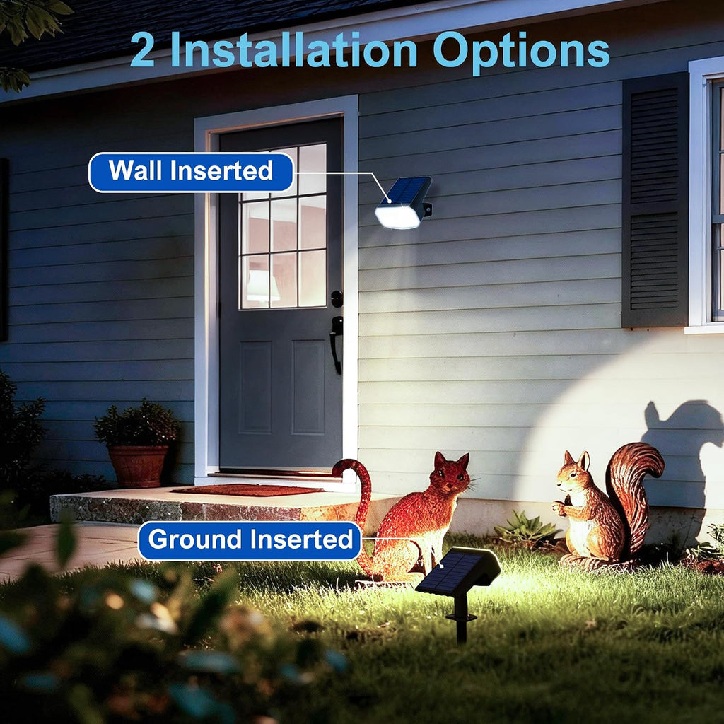 JEJOT Solar Spotlights Outdoor Waterproof with Focus Beam, 6 Pack | Solar Spot Lights, 2 Lighting Modes, Solar Lights for Yard Garden Lawn Landscape Pathway, Cool White