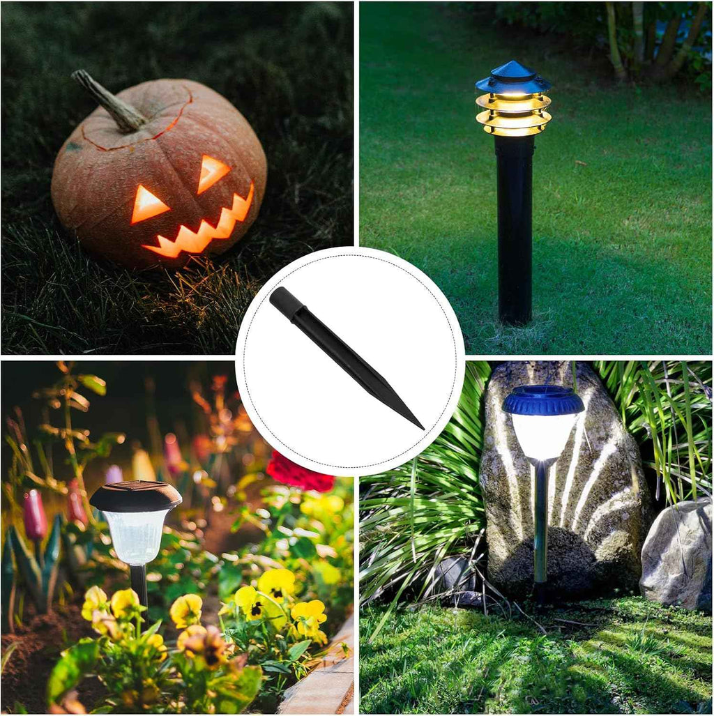 10pcs Plastic Ground Spikes, Solar Torch Lights, Stake Spikes Plug Replacement for Garden Lawn Light, Suitable for 0.63 Inch Diameter