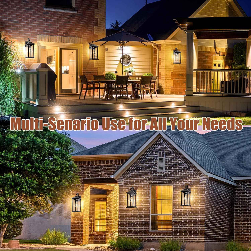 2-Pack Large Outdoor Light Fixtures Porch Lights Exterior Black | 17” Outdoor Sconces Wall Lighting for House Modern, Anti-Rust Waterproof Outside Sconces, Porch Wall Lanterns, ETL List