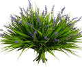 alyptus Artificial Plants Outdoor Fake Monkey Grass with Flowers for Pot UV Resistant Plant Decor for Window Garden Patio Hanging Planter Pathway Front Porch (Grass with Flowers)