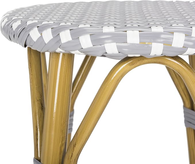 Safavieh PAT4018A Collection Kelsey Navy and White Indoor/Outdoor Bar Stool - Image 6
