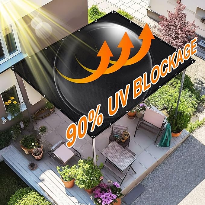 Artpuch 90% Sun Shade Cloth, 3 x 16 FT Pergola Shade Cover Canopy - Image 3