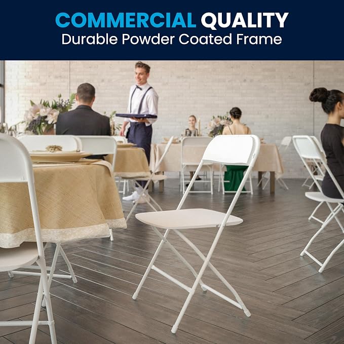 Flash Furniture Hercules Set of 10 Indoor/Outdoor Heavy-Duty Plastic Folding - Image 9